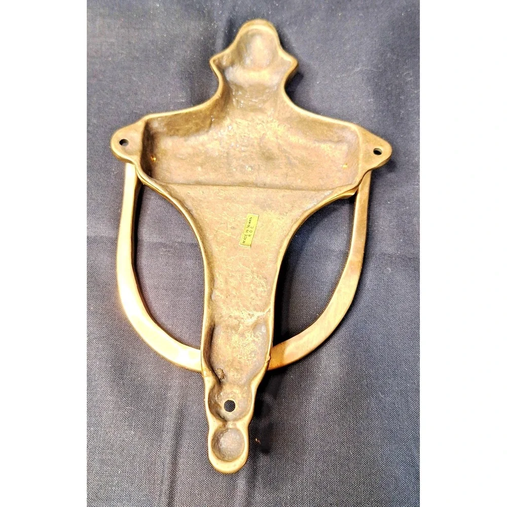 Vintage Solid Brass Federal Style Door Knocker with good‎ Patina Made in Tiawan
